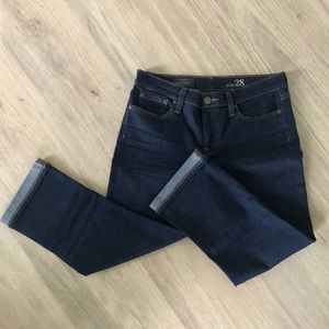 J. Crew Vintage Cropped Jeans, Dark Wash, Size 28
